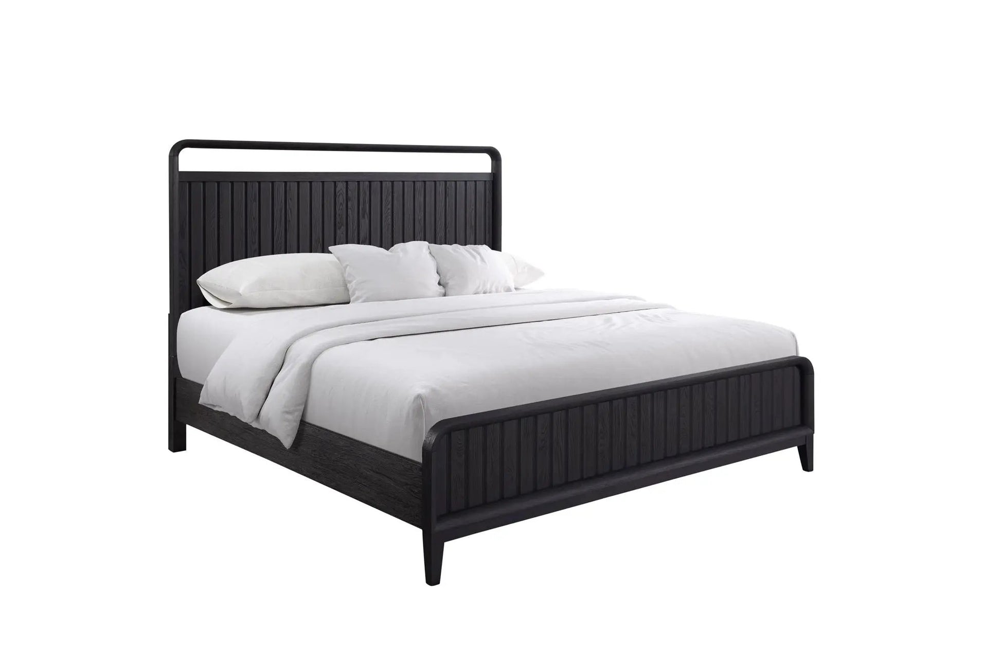 Design Open Panel Bed by Unique Piece Furniture in dark wood with vertical slat headboard on Tampa Home & Garden Store