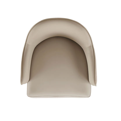Modern Solid Beech Wood and Vegan Armchair