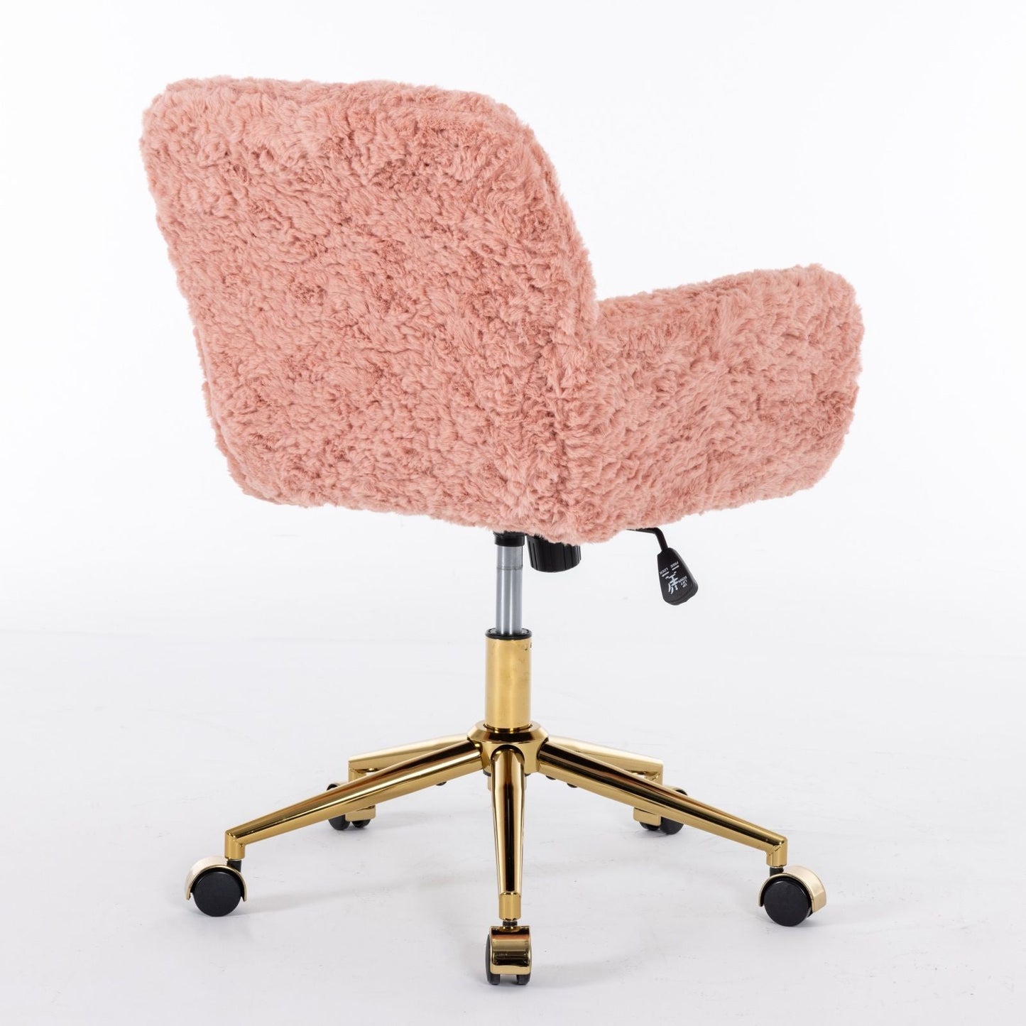 Office Chair with Rabbit Hair and Metal Base