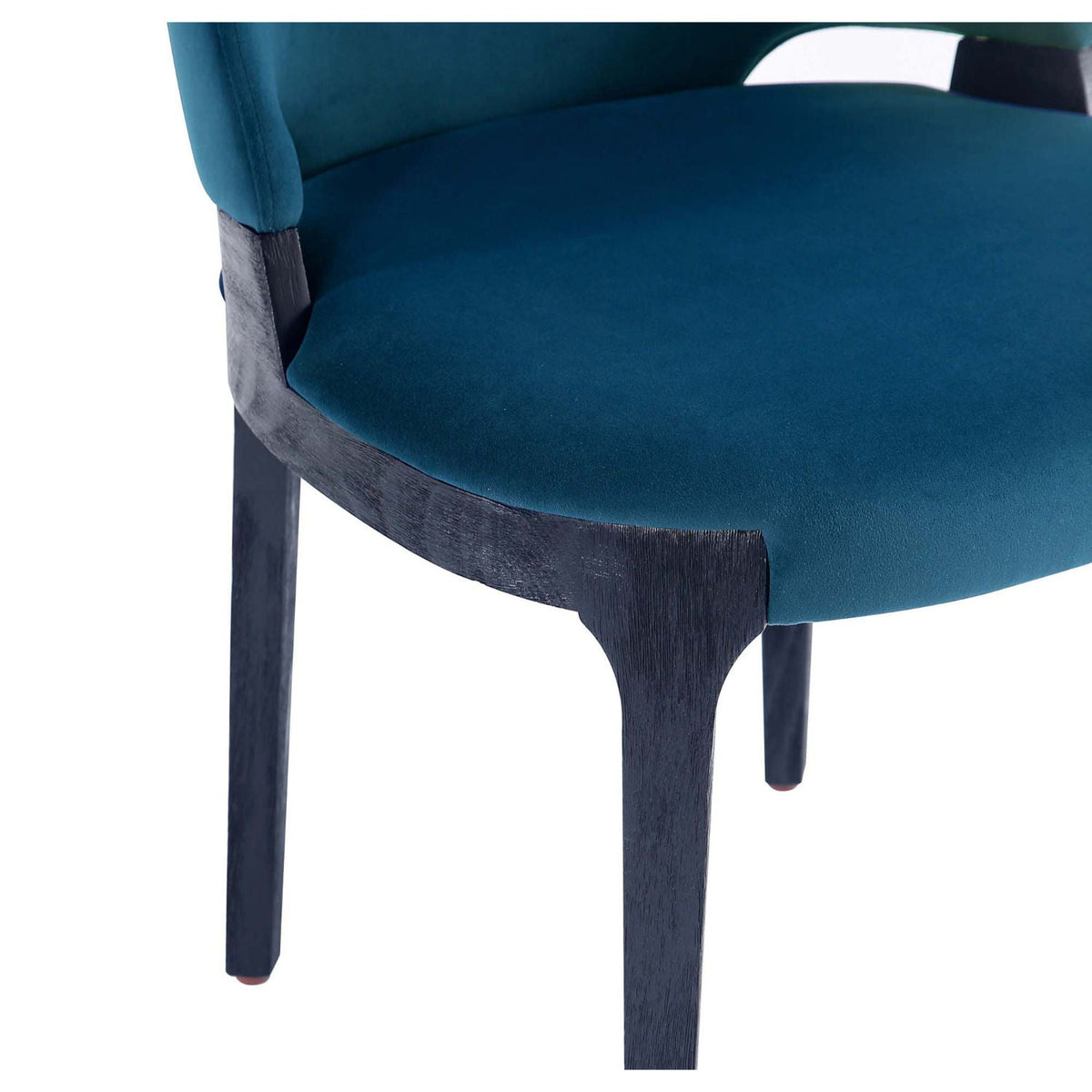 Kara dining chair set of 2 with blue upholstery and solid beech wood frame on Tampa Home & Garden Store