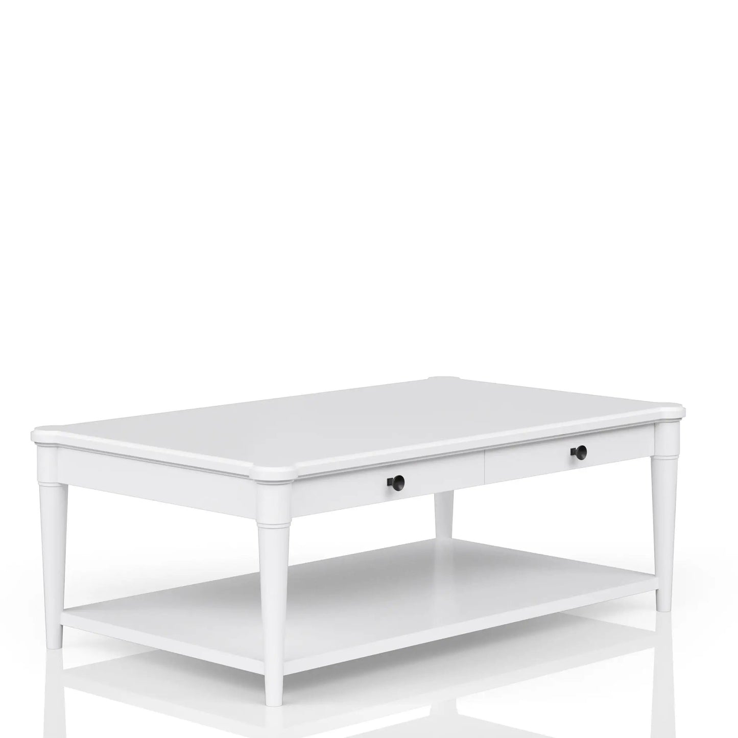 Cocktail Table with Two Drawers and Casters