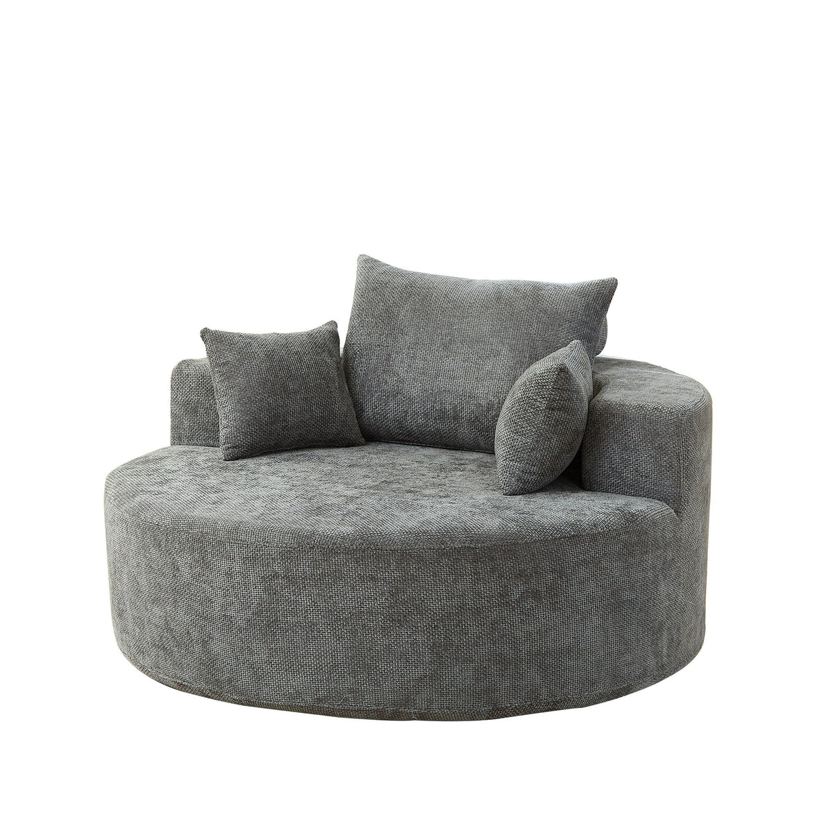 Gray Chenille Sleeper Chair for Living Room
