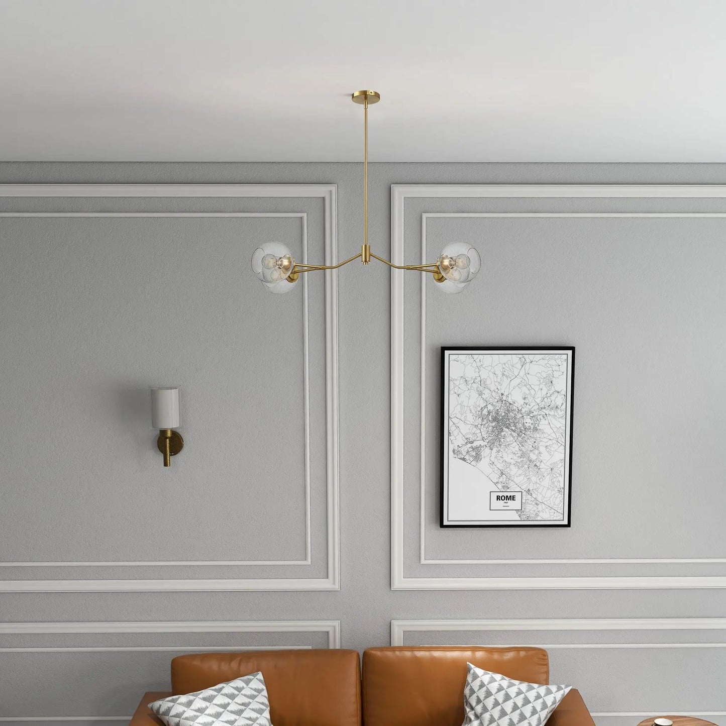 Jewel 4 Lights Chandelier In Clear Gold Fixture