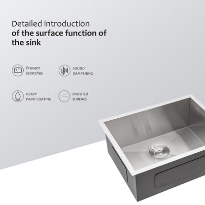 Modern Deep Single Bowl and Stainless Steel Sink