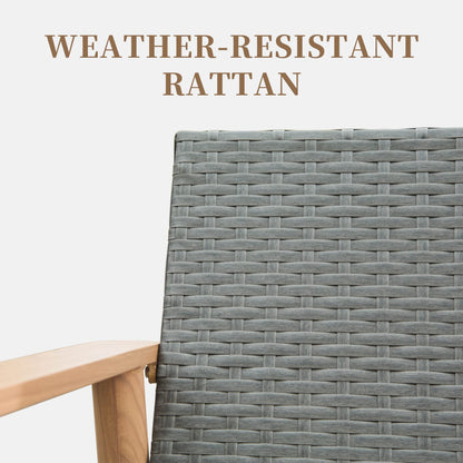 4-Piece Outdoor Wicker Patio Furniture For Garden
