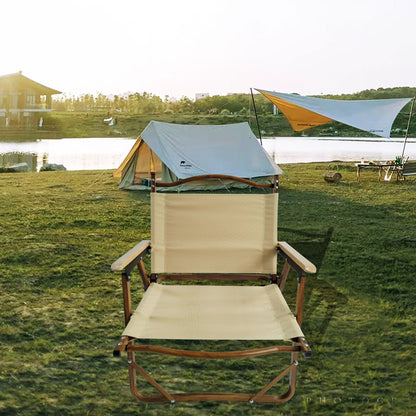 Foldable Canvas Chairs With Armrests Set of Four