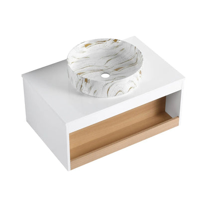 Floating Bathroom Vanity with Vessel Sink