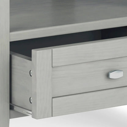 Warm Shaker Handcrafted Table in light gray wash with silver knob on Tampa Home & Garden Store