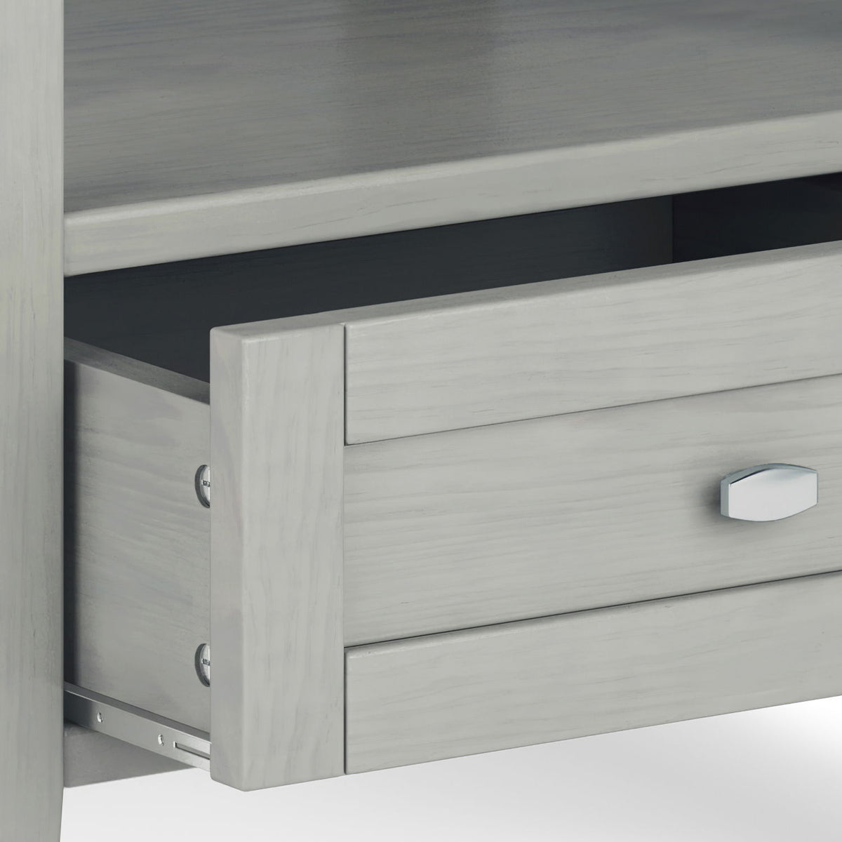 Warm Shaker coffee table with a drawer and shelf in light gray wood, HouseOfZazla on Tampa Home & Garden Store