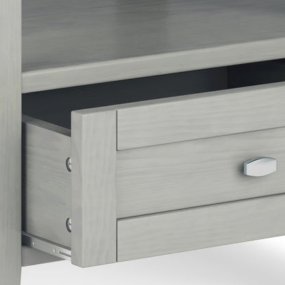 Warm Shaker coffee table with a drawer and shelf in light gray wood, HouseOfZazla on Tampa Home & Garden Store
