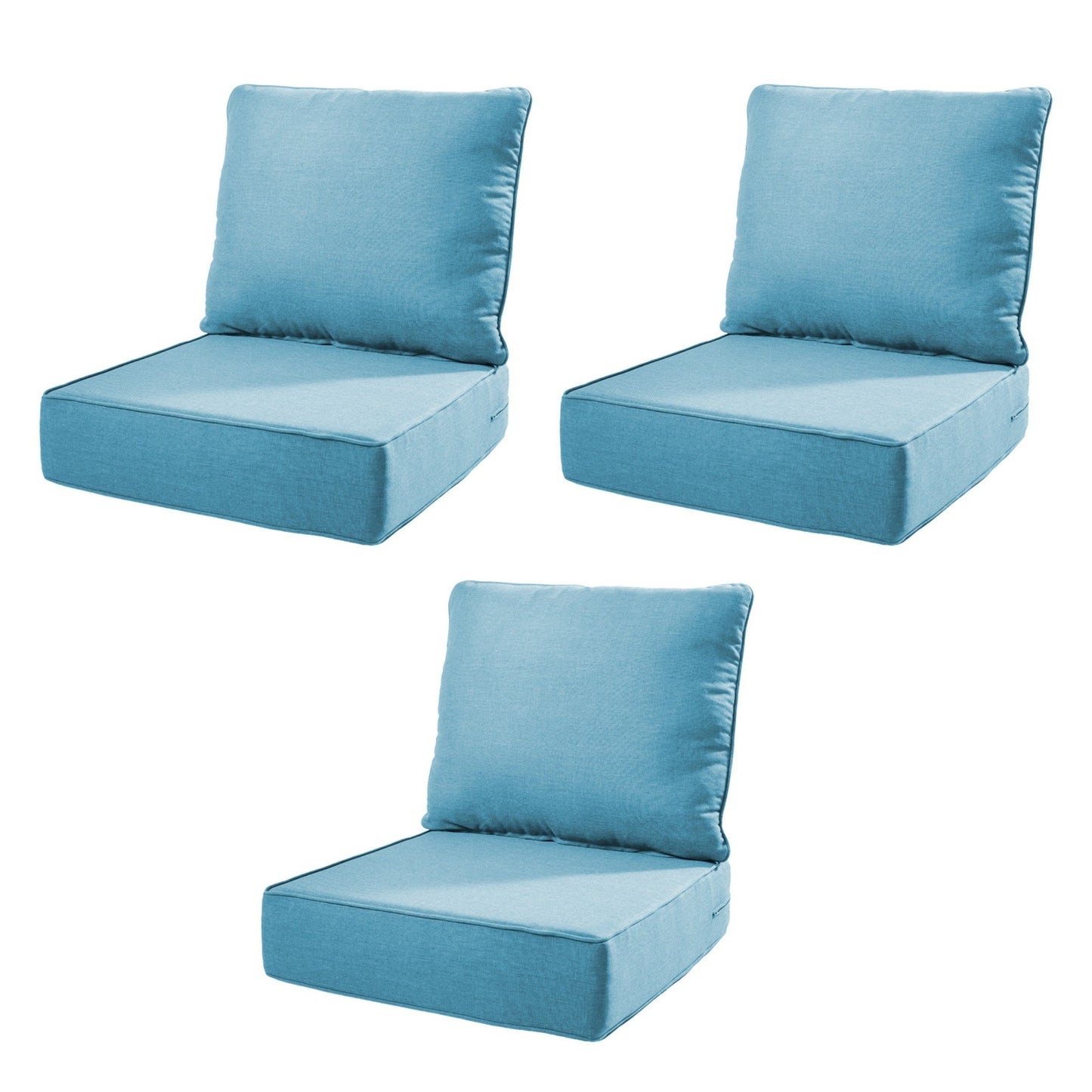 Thick Outdoor Seat and Back Cushions Set