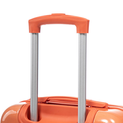 2 pc orange gradient PC spinner luggage set with lock and extendable handles on Tampa Home & Garden Store