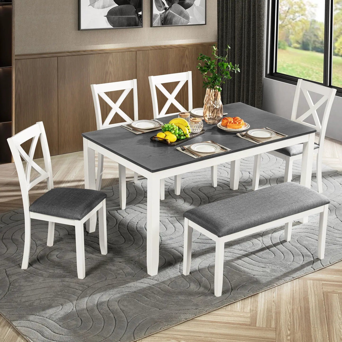 Modern Dining Table Set With Chairs for Kitchen