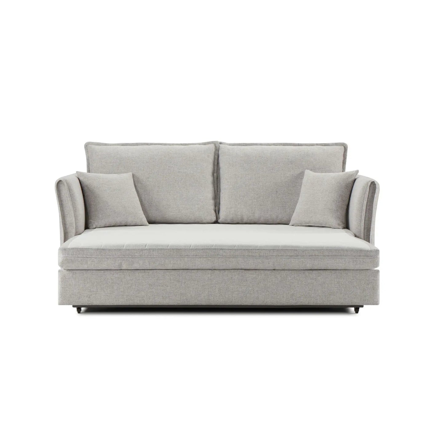 Oren chenille sleeper sectional sofa with storage gray 2 toss pillows Unique Piece on Tampa Home & Garden Store