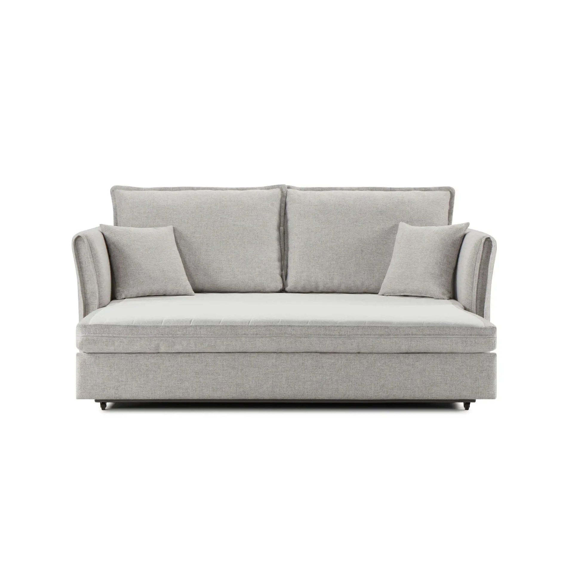 Oren chenille sleeper sectional sofa with storage gray 2 toss pillows Unique Piece on Tampa Home & Garden Store