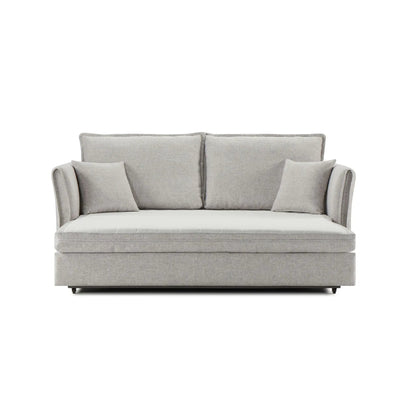 Oren chenille sleeper sectional sofa with storage gray 2 toss pillows Unique Piece on Tampa Home & Garden Store