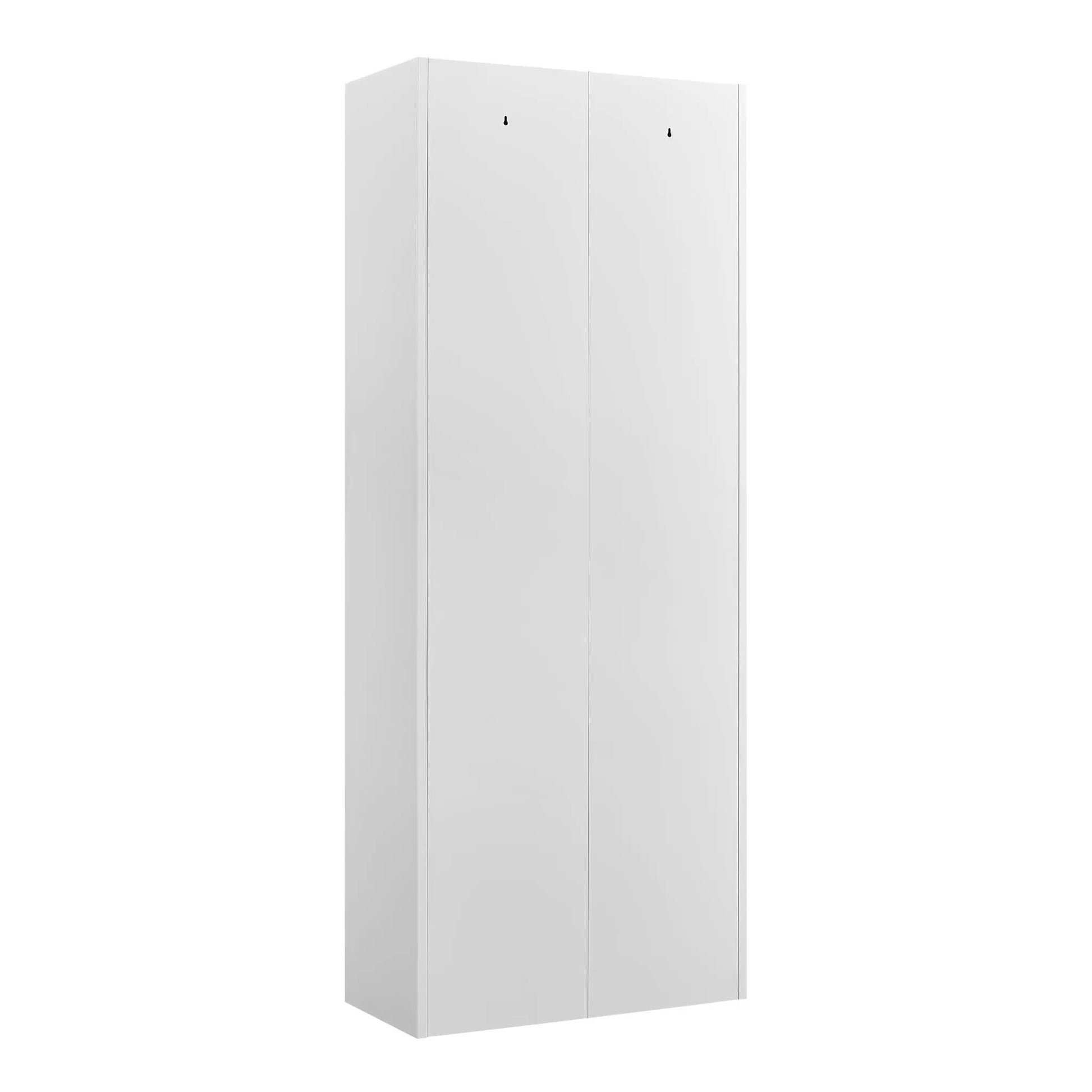 Adjustable 2 Door Storage Cabinet in white finish with adjustable shelves and two doors on Tampa Home & Garden Store