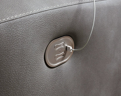 Next-Gen Durapella reclining sectional textured upholstery with power panel and USB cable on Tampa Home & Garden Store