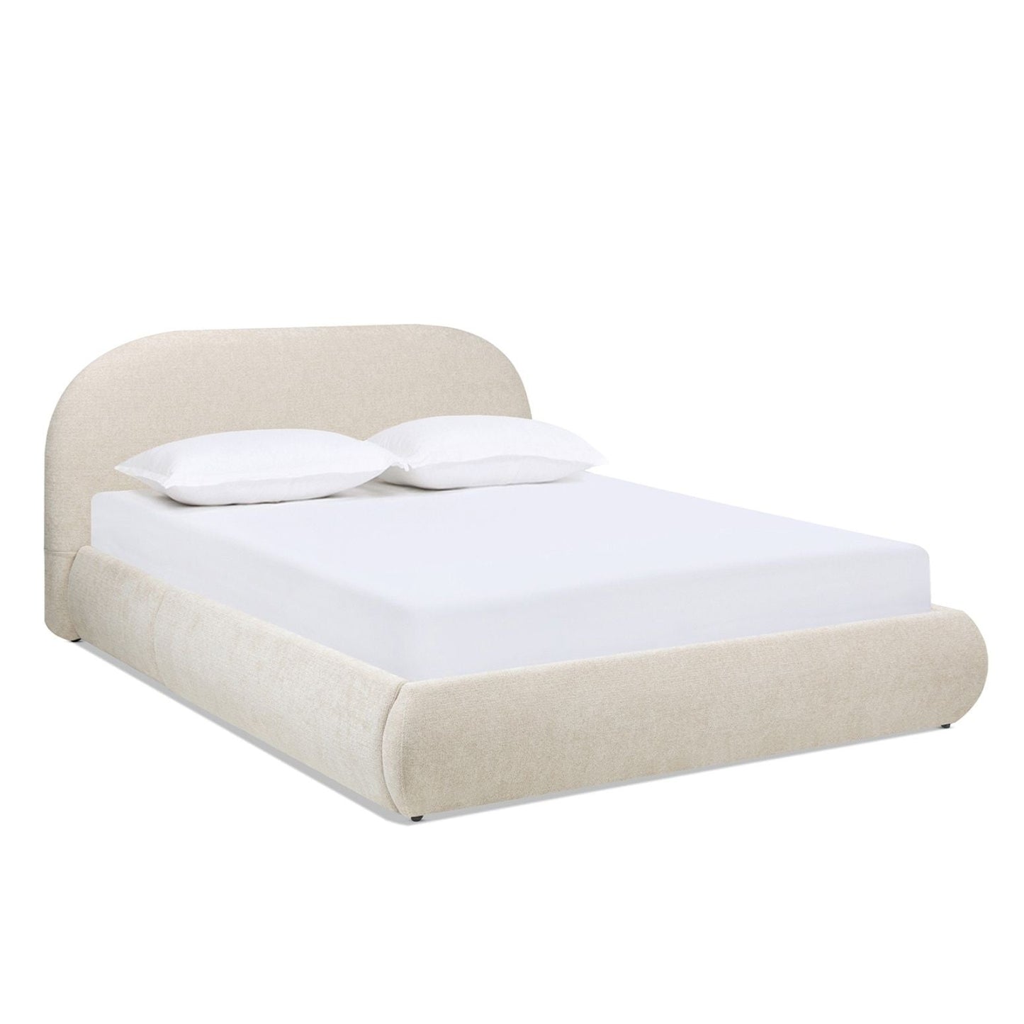 Archie Puffy Upholstered Platform Bed and Frame