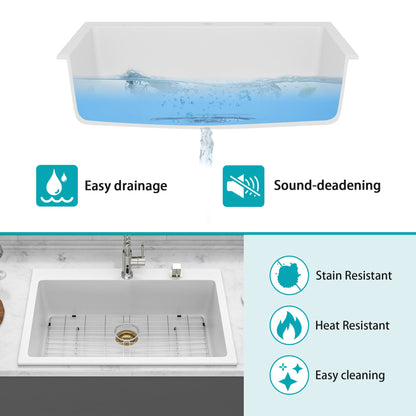 Quartz and Granite Composite Kitchen Sink