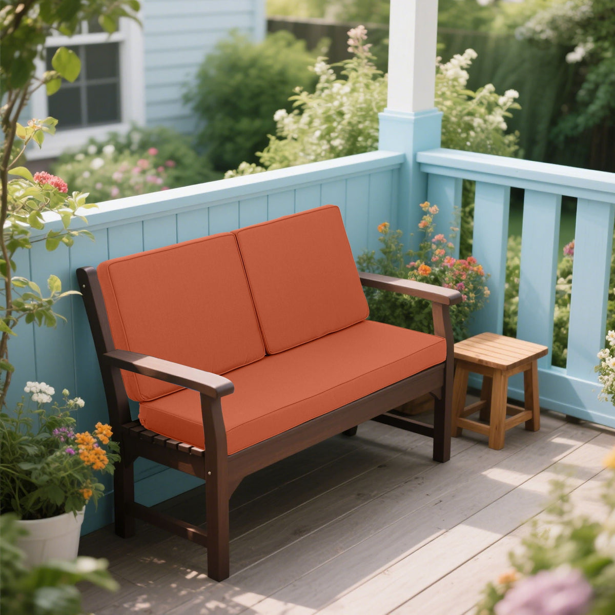 Back & Seat Cushions orange deep-seat, waterproof foam for outdoor patio on Tampa Home & Garden Store