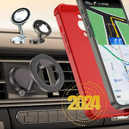 FLIPSTYLEZLLC magnetic car phone mount with foldable holder, red case on dashboard on Tampa Home & Garden Store