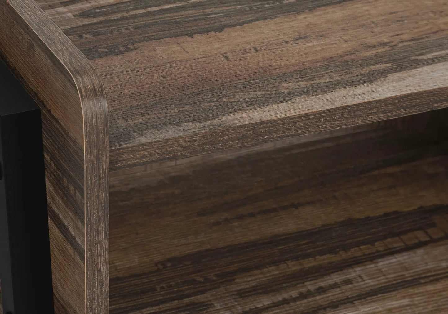 Accent Side Table, Reclaimed Wood Look, 2-Tier