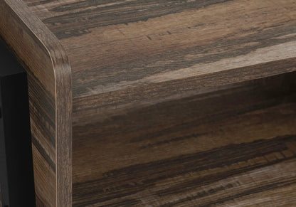 Accent Side Table, Reclaimed Wood Look, 2-Tier