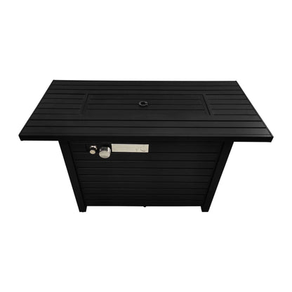 Steel Outdoor Fire Pit Table and Dual Fuel