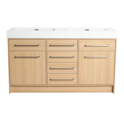 Freestanding Vanity With Resin Sink and Drawers