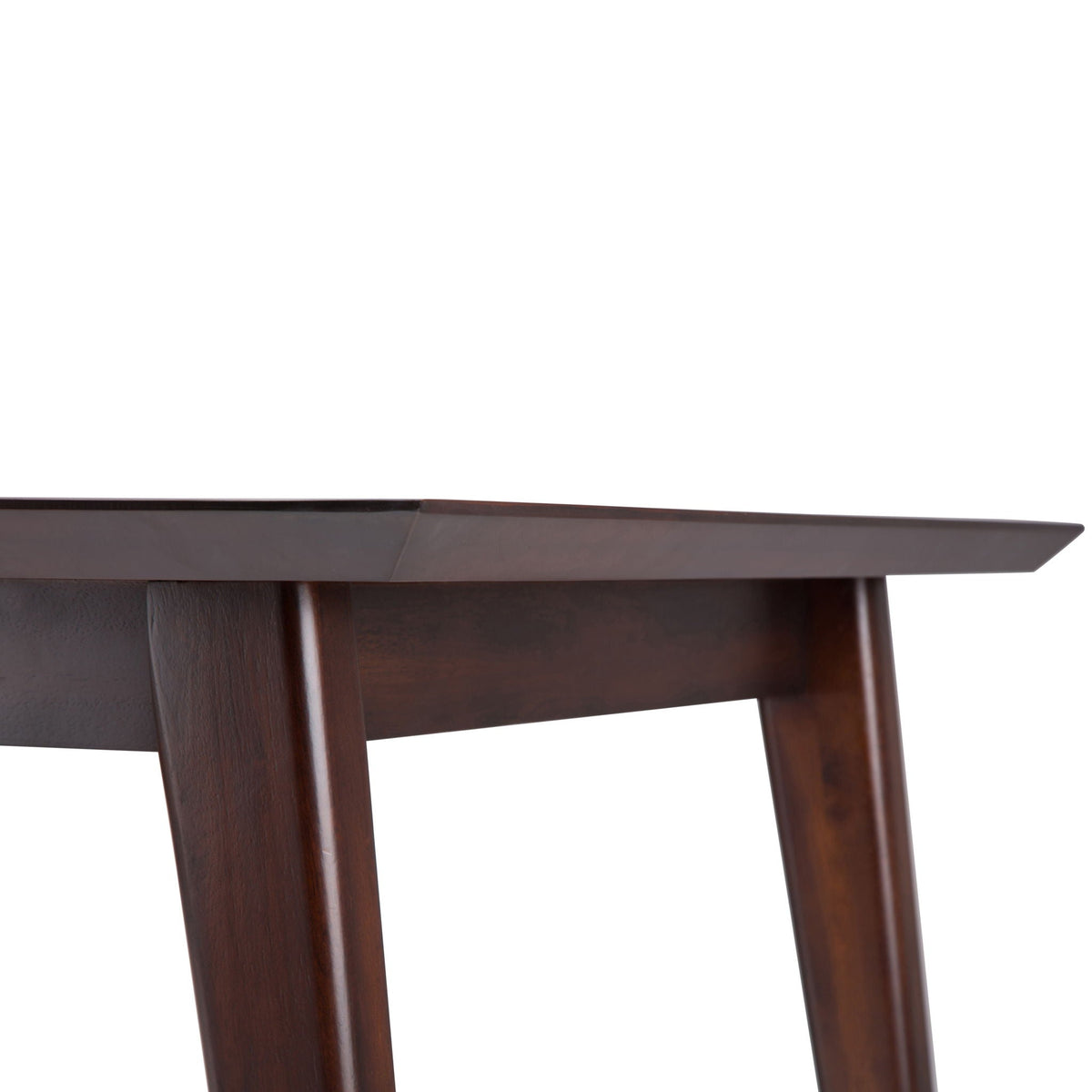 Elegant rubberwood rectangular dining table in dark espresso finish by HouseOfZazla on Tampa Home & Garden Store