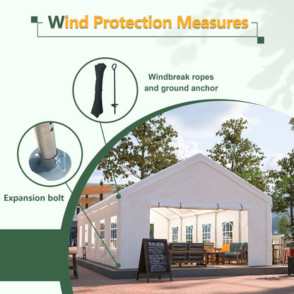 16x32 ft party tent with removable sidewalls white canopy outdoor cafe setup on Tampa Home & Garden Store