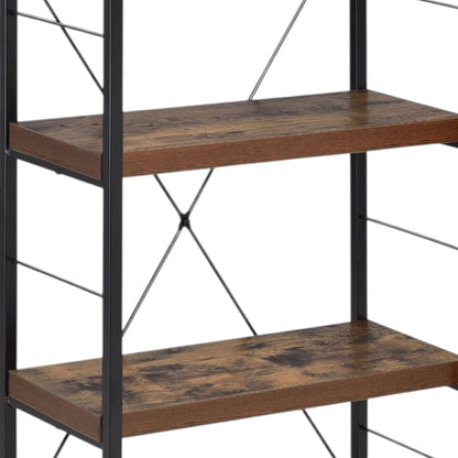 Bob Bookshelf Weathered Oak and Black Frame