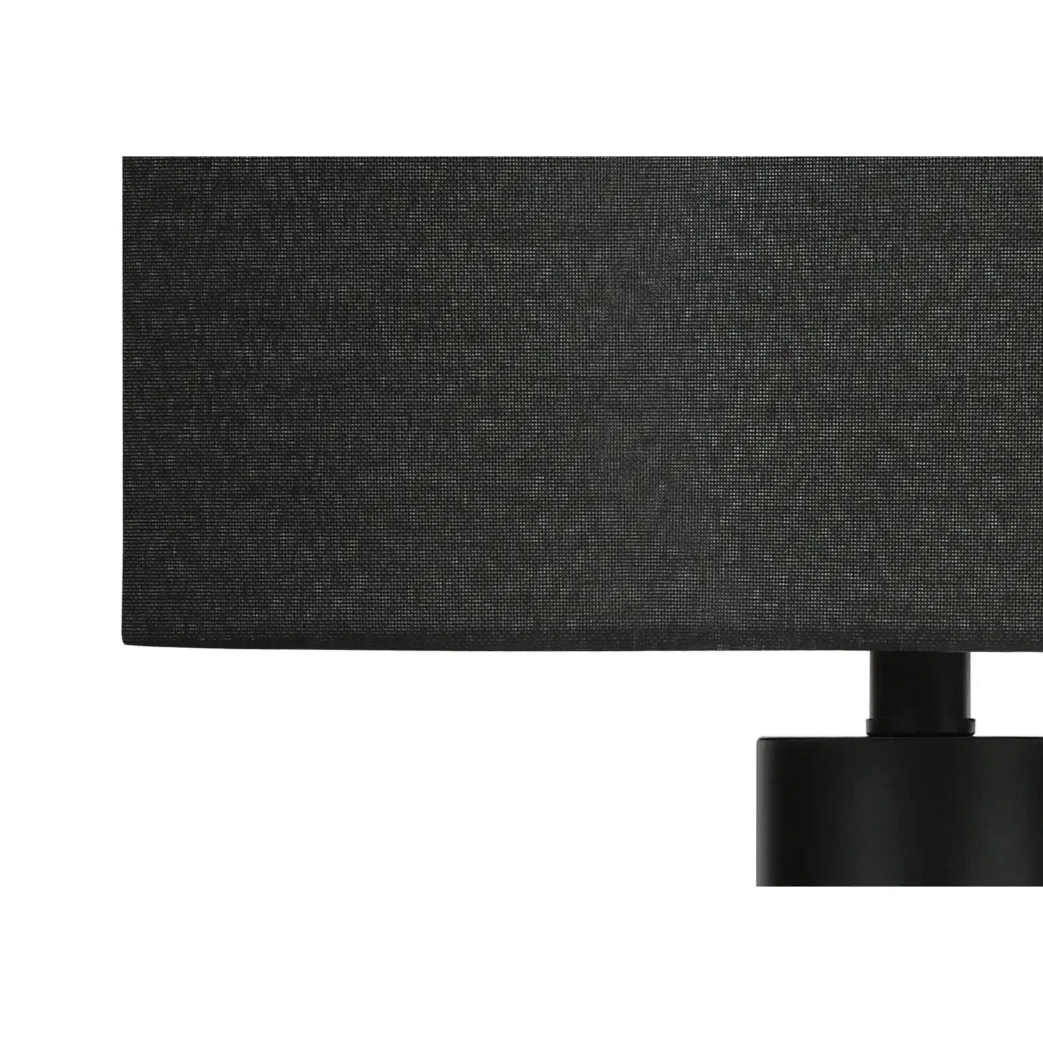 Table lamp contemporary style with charcoal fabric shade and matte black base on Tampa Home & Garden Store