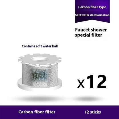 Faucet-mount water filter cartridge with carbon fiber soft water attachment, 12 sticks on Tampa Home & Garden Store