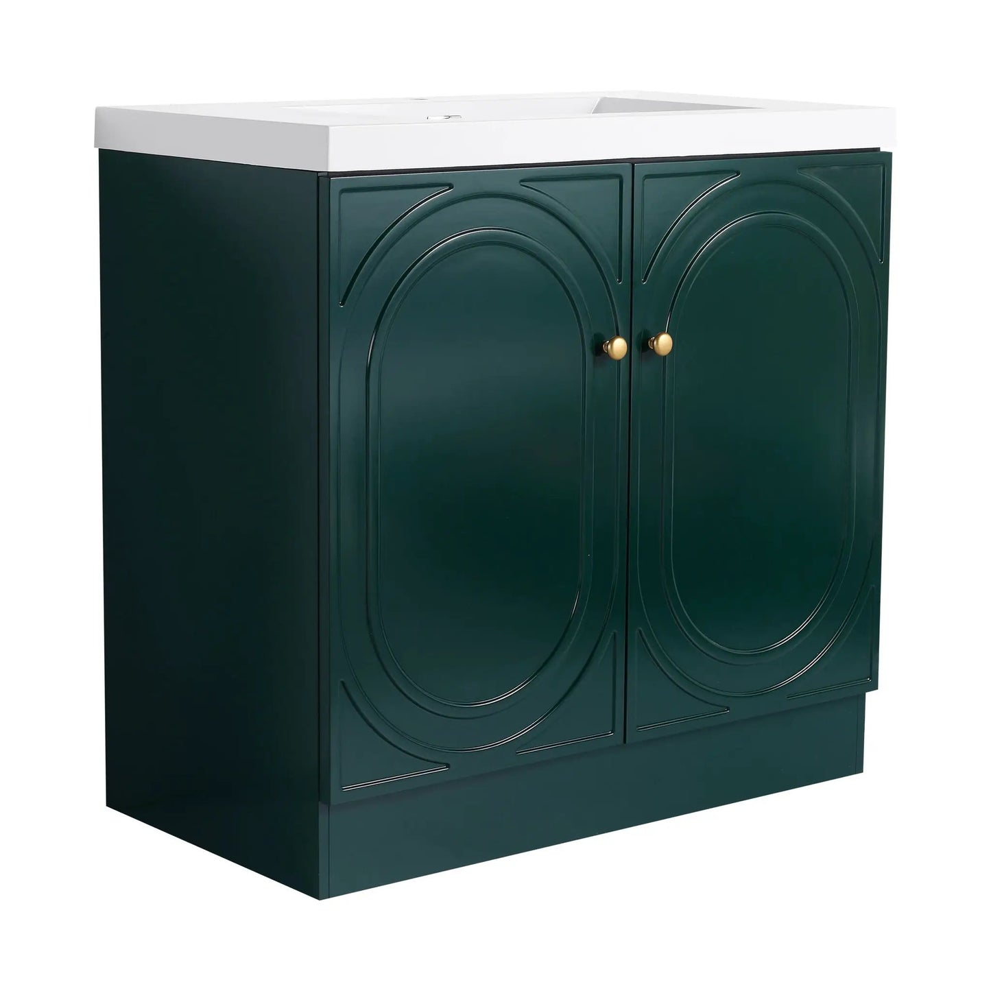 Contemporary Freestanding Vanity With Resin Sink