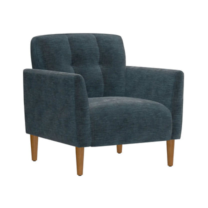Accent Chair in Transitional Blue for Living Room