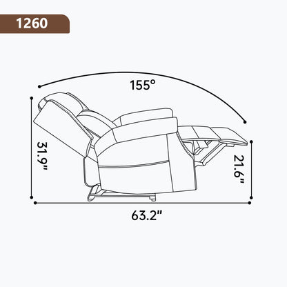 Manual Recliner With Vibrations and Heat