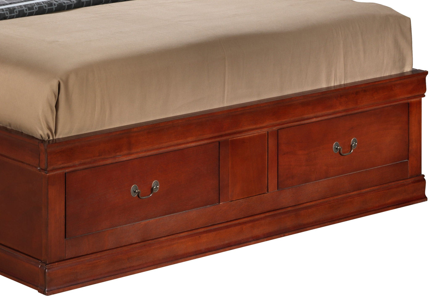 Traditional Style Bookcase Storage Bed by HouseOfZazla with cherry drawers under bed on Tampa Home & Garden Store