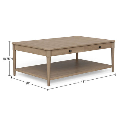 Cocktail Table with Two Drawers and Casters