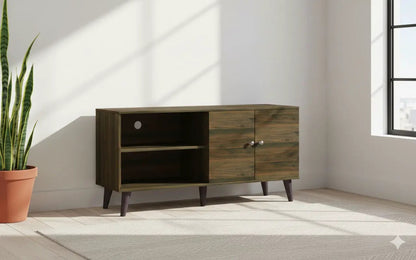 Amidon TV Stand With Storage Shelves and Cabinet
