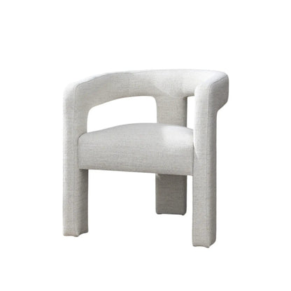 Lomas Boucle Side Chair set of 2 beige boucle fabric, curved-arm design on Tampa Home & Garden Store