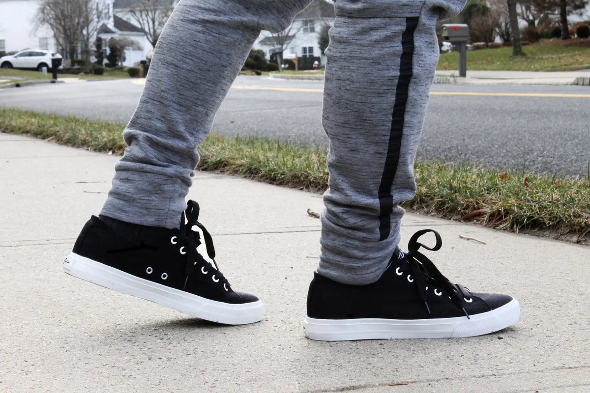 Fear0 NJ Retro Black/White skateboard sneakers canvas Mercantile Mountain pair men on Tampa Home & Garden Store