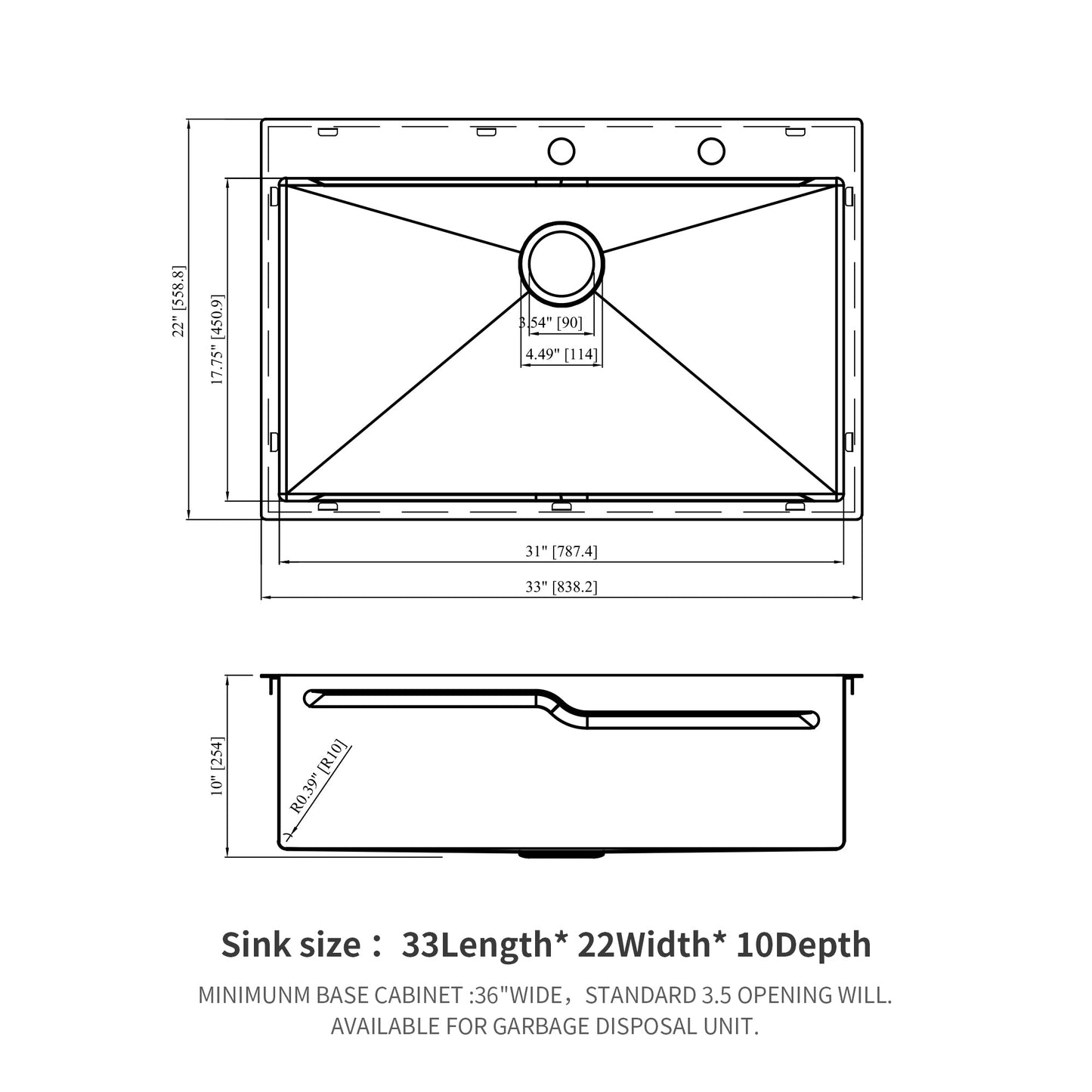 Premium Drop In the Stainless Steel Kitchen Sink