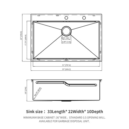 Premium Drop In the Stainless Steel Kitchen Sink