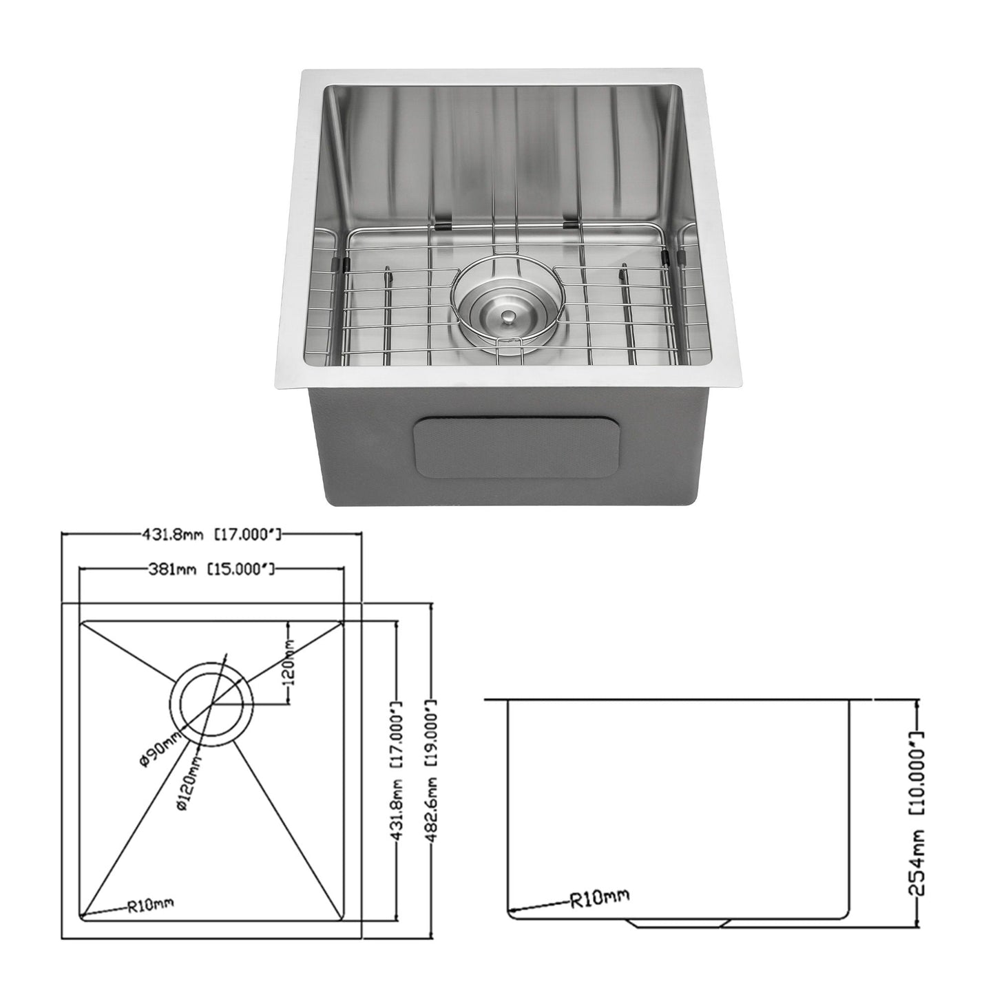 Modern Deep Single Bowl and Stainless Steel Sink