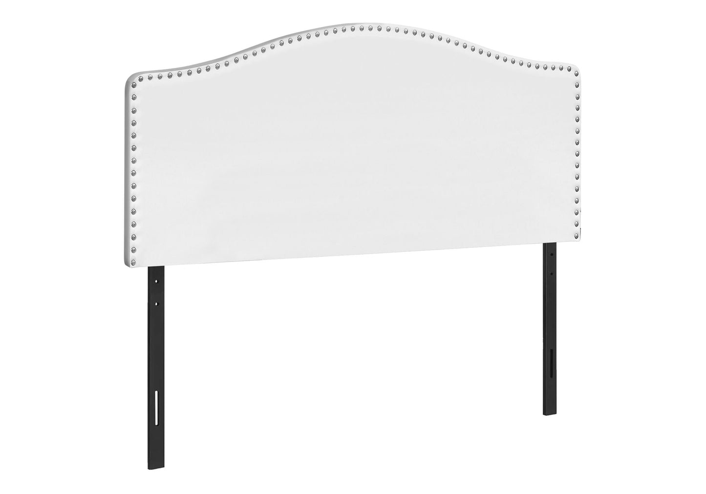 Modern White Arched Queen Upholstered Headboard
