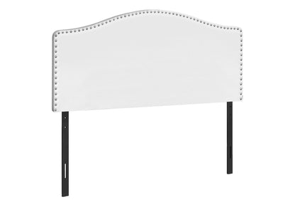Modern White Arched Queen Upholstered Headboard