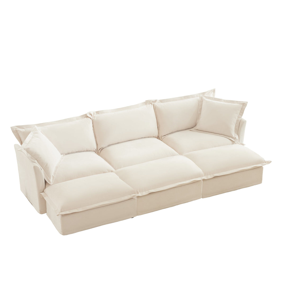 Oversized chenille cream sofa HouseOfZazla on Tampa Home & Garden Store