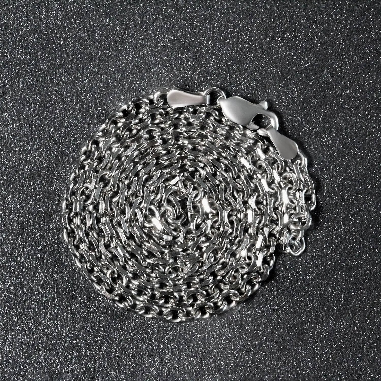 14k white gold diamond-cut cable link chain necklace, 2.90 mm, by Bids.com on Tampa Home & Garden Store
